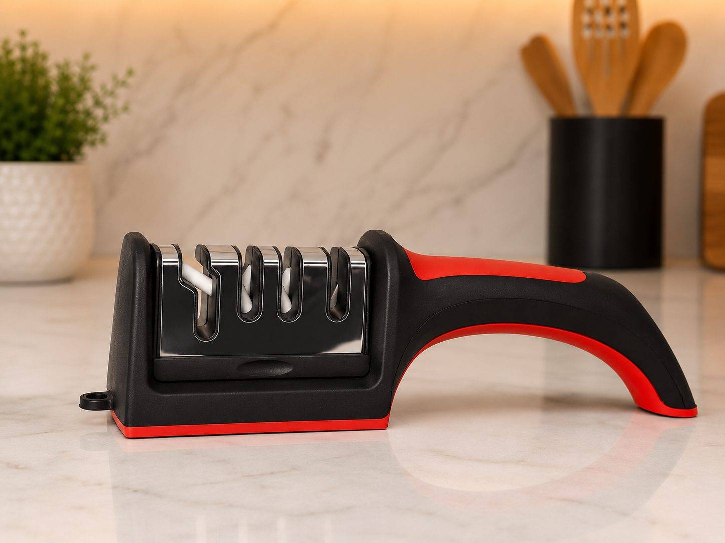 4-Stage Knife Sharpener – Sharpening Rod Tool for Kitchen