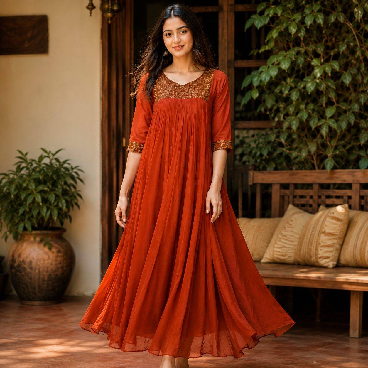GEORGETTE SEMI PARTY WEAR KURTI