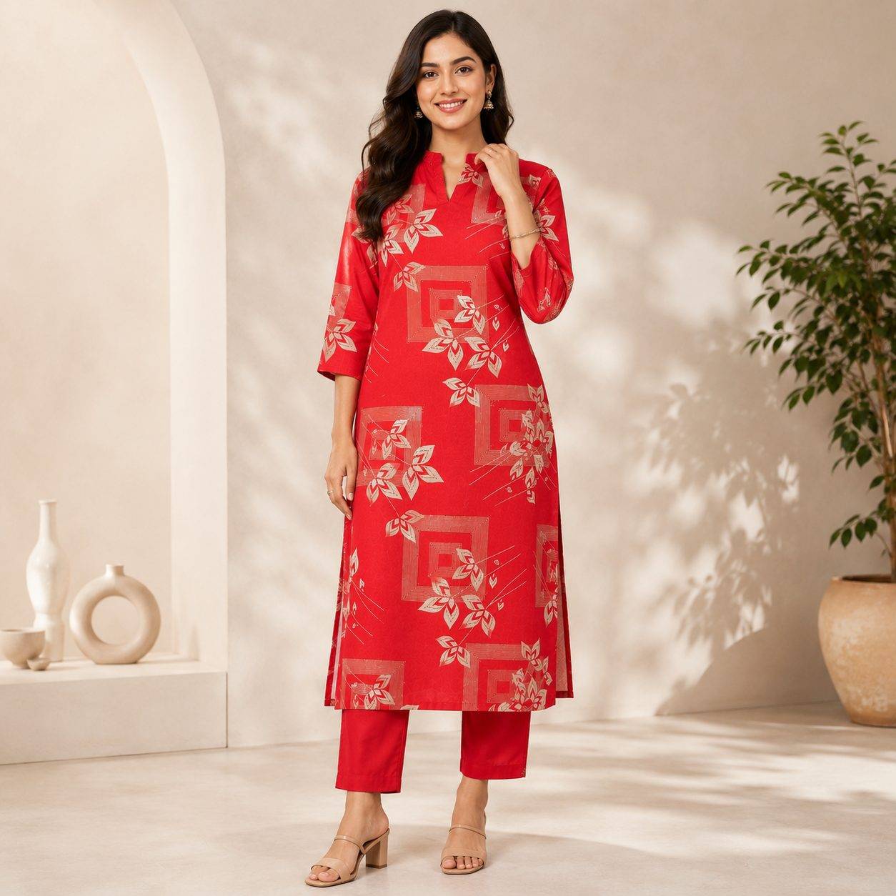 Printed ethnic Kurta