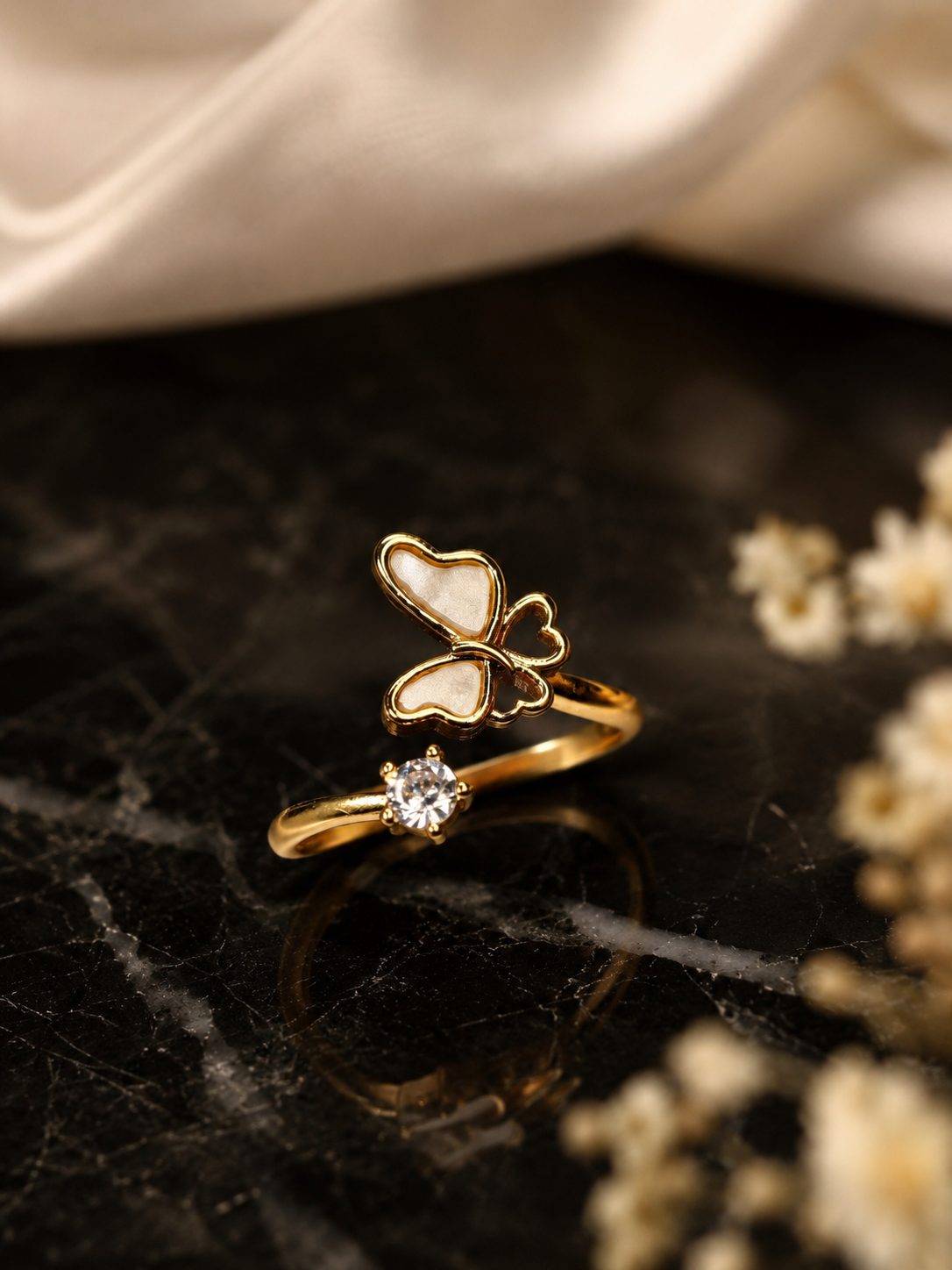 Aesthetic Minimal Butterfly Design Ring | Anti Tarnish