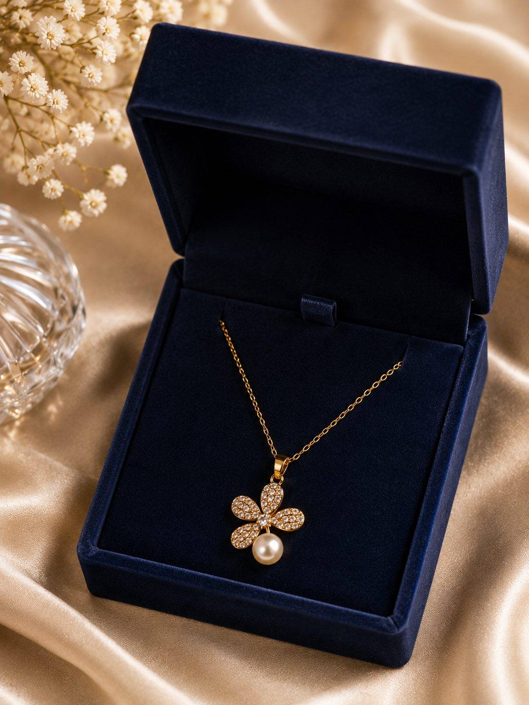 Floral Design Pendant Necklace