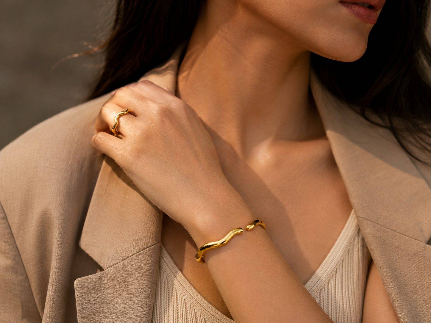 Gold-Plated Cuff Bracelet