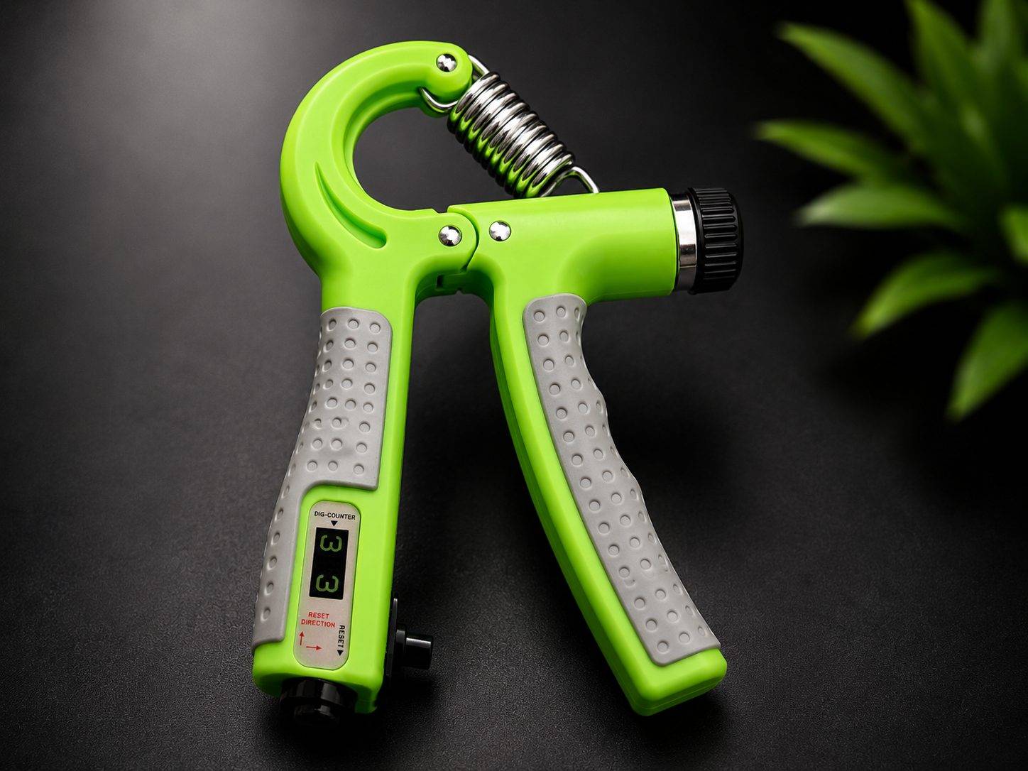 Adjustable Hand Grip Strengthener with Mechanical Counting Dial