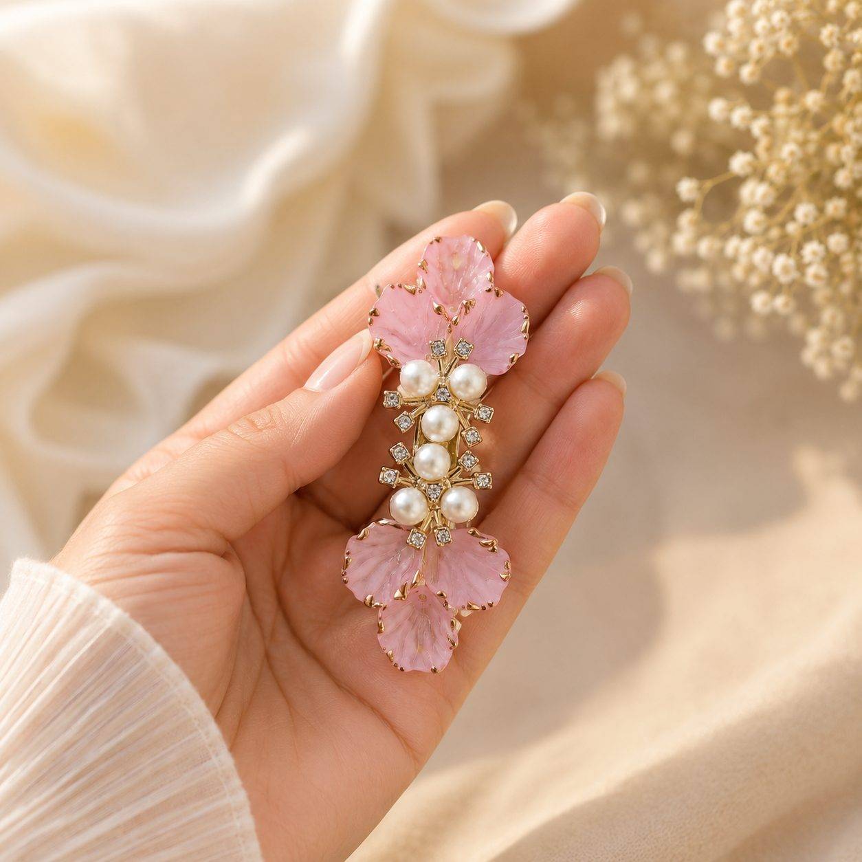 Flower Barrettes Resin Floral Hair Clips Barrette Hairpins Headwear