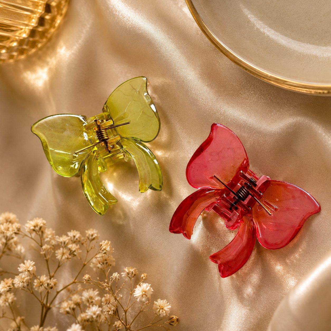 Butterfly Bow Hair Claw Clip Combo
