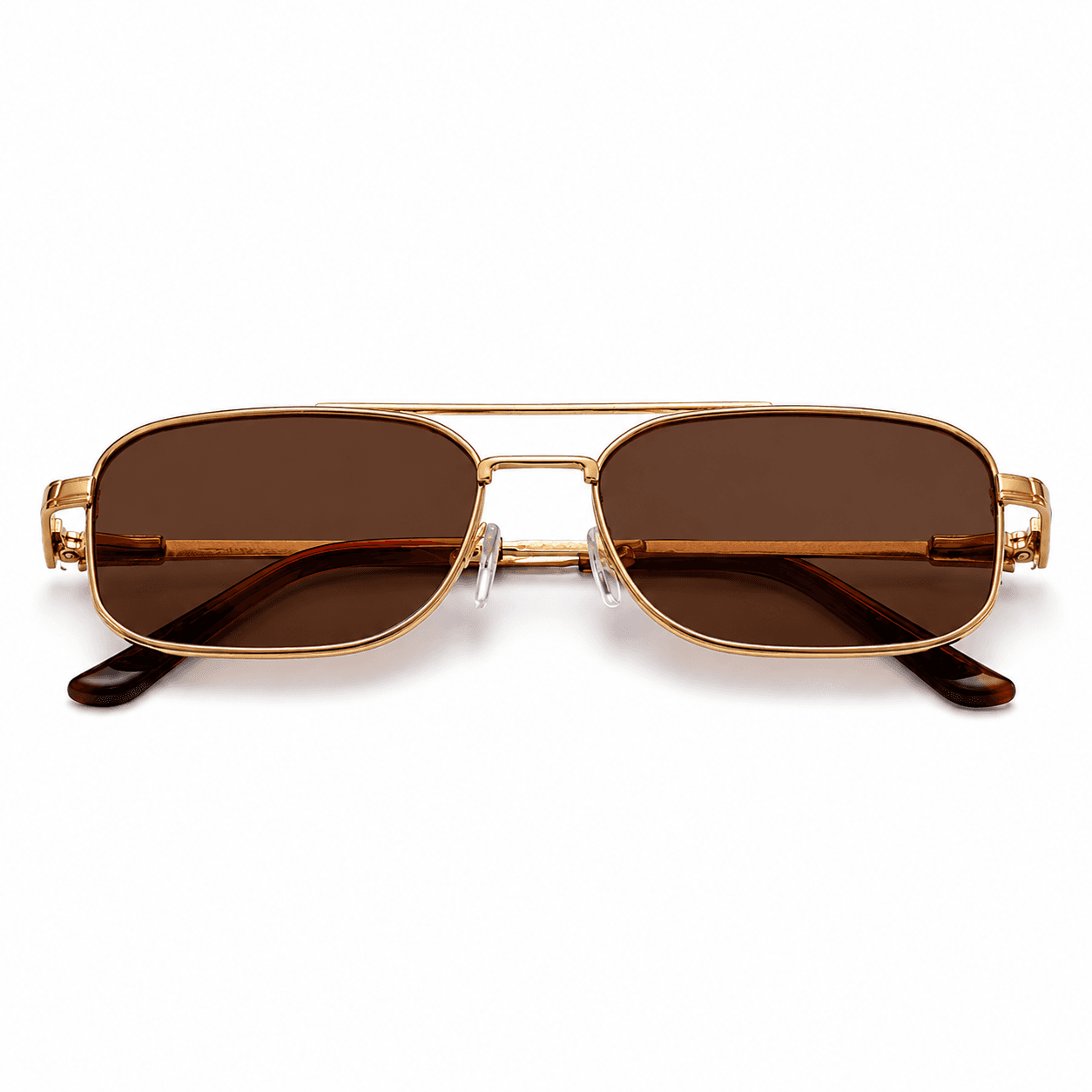 Polarized sunglass with golden frame