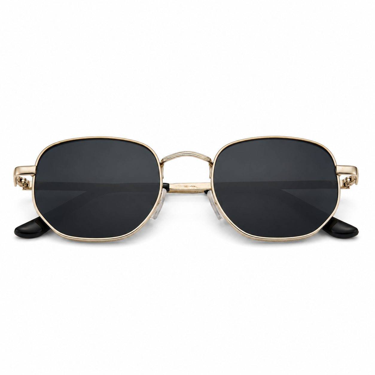 Oval sunglass with Stainless steel frame |Grey tint